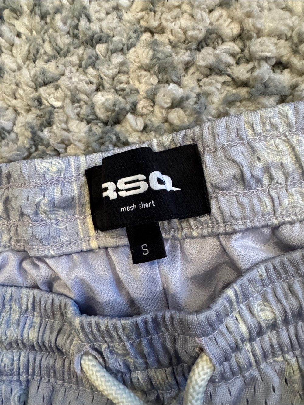 RSQ Lavender Mesh Athletic Shorts with White Drawstring - Picture 2 of 3